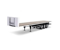 Carson 500907650 3 Ejes Cama Plana III Acero impresión RC, semirremolque, Escala 1:14, Piezas de Tuning, Accesorios, construcción de Modelos, Fabricado en Alemania, Multicolor