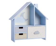 DCASA Cajonera Casita Infantil Azul Casas de muñecas (1)