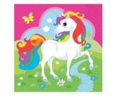 Amscan International - 9902103 33 cm Servilletas con motivo de unicornio