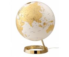 TECNODIDATTICA Colcha con Volant mapamundi Atmosphere Light & Colour Metal Gold, Color de Oro, 0331 °F7 