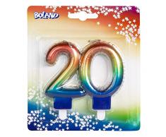 Boland - Números de vela, número, vela de pastel en forma de globo de aluminio, decoración, cumpleaños, aniversario