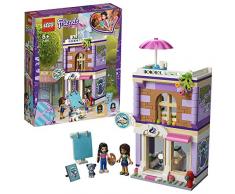 LEGO Heartlake Estudio Artístico de Emma, juguete creativo para construir edificio, incluye minipersonajes y figura de mascota, multicolor (41365)