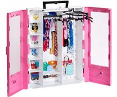 Barbie - Fashionista Armario Portable para Ropa y Accesorios de Muñecas (Mattel GBK11)
