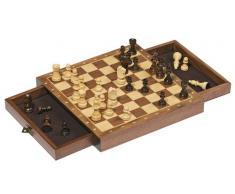 Goki-56919 Juegos de Mesa Ajedrez Magnético con Cajón es, Multicolor (797958818893)
