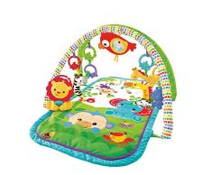 Fisher-Price - Gimnasio Musical Animalitos De La Selva, Manta De Juego Bebé (Mattel Gxc36), Embalaje sostenible, Exclusivo en Amazon