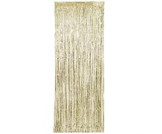 Unique Party - Cortina de Puerta con Flecos - Color Oro (61927)