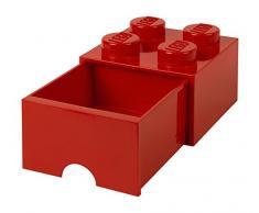 Room Copenhagen-Lego Ladrillo 4 pomos, 1 cajón, Caja de almacenaje apilable, 4,7 l 40051730