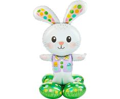 Amscan Anagram 4377211 - Globo de papel de aluminio Airloonz con diseño de conejo de Pascua manchado - 116,8 cm