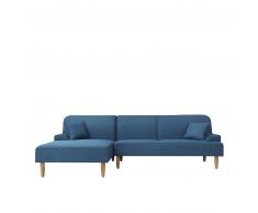 Sofá Alpino Dark Blue con chaise longue a la derecha
