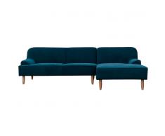 Sofá Alpino Dark Blue con chaise longue a la izquierda