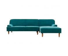 Sofá Alpino Light Blue con chaise longue a la izquierda