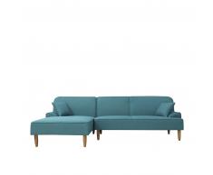 Sofá Alpino Light Blue con chaise longue a la derecha