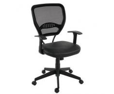 Ofisillas Silla de oficina XXL TENOYA BASE (Reposabrazos) gran acolchado, en malla negra