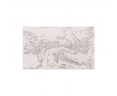benuta Alfombrilla de baño Luis Beige/Plata 80x150 cm - Alfombra para cuarto de baño