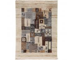 benuta Alfombra Gabbeh Beige/Gris 80x150 cm - Alfombra oriental / clasica