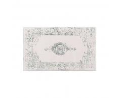 benuta Alfombrilla de baño Luis Beige/Turquesa 60x100 cm - Alfombra para cuarto de baño