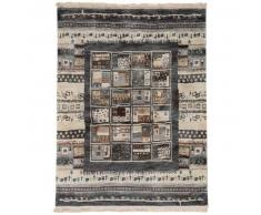 benuta Alfombra Gabbeh Gris 160x230 cm - Alfombra oriental / clasica