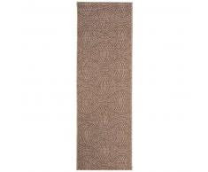 benuta Alfombra de pasillo exterior Canvas Marrón 75x220 cm - Alfombra para terraza, balcón y jardin