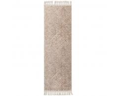 benuta Alfombra pelo corto de pasillo Bela Crema 80x240 cm - Alfombra diseño moderno para salon