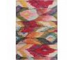 Alfombra de tejido plano Frencie Multicolor 80x165 cm - Alfombra lisa para cocina, corredor y pasillo - fácil de limpiar
