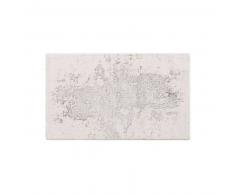 benuta Alfombrilla de baño Luis Beige/Plata 80x150 cm - Alfombra para cuarto de baño