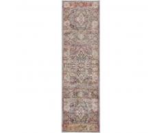 Alfombra pelo corto de pasillo Cedar Multicolor/Beige 70x240 cm - Alfombra diseño moderno para salon