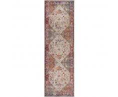 Alfombra pelo corto de pasillo Cuma Beige/Multicolor 70x240 cm - Alfombra diseño moderno para salon