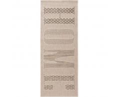 benuta Alfombra de pasillo para cocina Home Beige/Gris 80x200 cm - Alfombra fácil de limpiar
