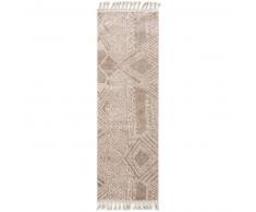 Alfombra pelo corto de pasillo Bela Beige 80x240 cm - Alfombra diseño moderno para salon