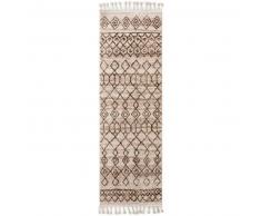 Alfombra pelo corto de pasillo Bela Beige/Marrón 80x240 cm - Alfombra diseño moderno para salon