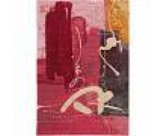 Alfombra de tejido plano Frencie Fucsia 200x285 cm - Alfombra lisa para cocina, corredor y pasillo - fácil de limpiar