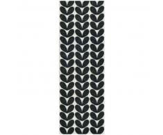 Brita Sweden Plástico Alfombra de pasillo tejido plano Karin Negro 70x250 cm