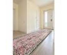 benuta Alfombra pelo corto de pasillo Casa Beige/Fucsia 70x240 cm - Alfombra diseño moderno para salon
