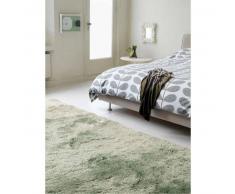 benuta Alfombra de Pasillo pelo largo shaggy Whisper Turquesa 80x300 cm