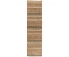 benuta Alfombra pelo corto de pasillo Seagrass Beige/Bayo 60x230 cm - Alfombra diseño moderno para salon