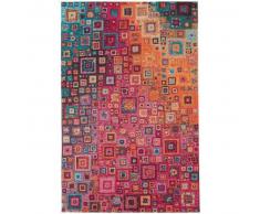 benuta Alfombra de tejido plano Stay Multicolor 75x165 cm - Alfombra lisa para cocina, corredor y pasillo - fácil de limpiar