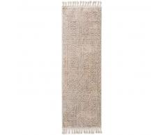 Alfombra pelo corto de pasillo Bela Marrón/Taupe 80x240 cm - Alfombra diseño moderno para salon