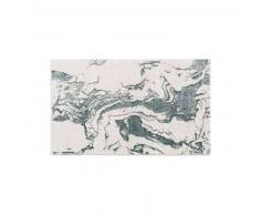 benuta Alfombrilla de baño Luis Beige/Turquesa 70x120 cm - Alfombra para cuarto de baño