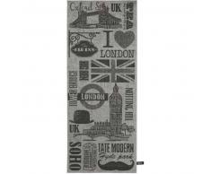 benuta Alfombra de pasill para cocina London Gris 80x200 cm - Alfombra fácil de limpiar
