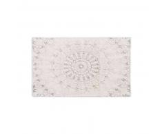 benuta Alfombrilla de baño Luis Beige/Plata 80x150 cm - Alfombra para cuarto de baño