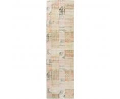 Alfombra pelo corto de pasillo con estampado Jelle Multicolor/Beige 80x300 cm - Alfombra diseño moderno para salon