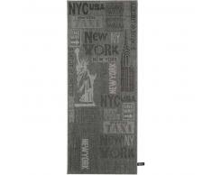 benuta Alfombra de pasillo para cocina New York Gris oscuro 80x200 cm - Alfombra fácil de limpiar