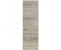 benuta Alfombra pelo corto de pasillo Supreme Gris 70x240 cm - Alfombra diseño moderno para salon
