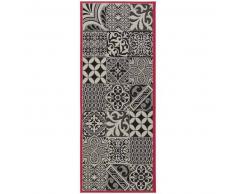 benuta Alfombra de pasillo para cocina Capri Fucsia 80x200 cm - Alfombra fácil de limpiar