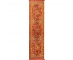 benuta Alfombra pelo corto de pasillo con estampado Siljan Beige/Naranja 80x300 cm - Alfombra diseño moderno para salon