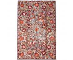 benuta Alfombra de tejido plano Stay Beige/Rojo 290x400 cm - Alfombra lisa para cocina, corredor y pasillo - fácil de limpiar