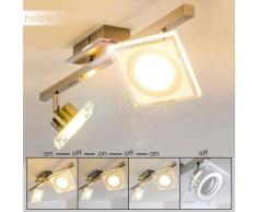 Kolari Lámpara de Techo LED Níquel-mate, Cromo, 2 luces - 700 Lumen - Moderno - Zona interior - 3000 Kelvin - 4 - 8 días laborables .