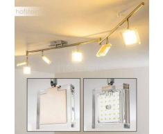 Kiruna Lámpara de Techo LED Níquel-mate, Cromo, 6 luces - 2520 Lumen - Moderno - Zona interior - 3000 Kelvin - 4 - 8 días laborables .