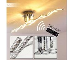 Paulatuk Lámpara de techo LED Cromo, 1 luz - 2400 Lumen - Moderno - Zona interior - 3200 Kelvin - 4 - 8 días laborables .