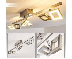 Paul Neuhaus TWINS Lámpara de techo LED Acero inoxidable, 6 luces - 230 Lumen - Moderno/Diseño/vivienda Juvenil - Zona interior - 3000 Kelvin - 6 o 10 días laborables .